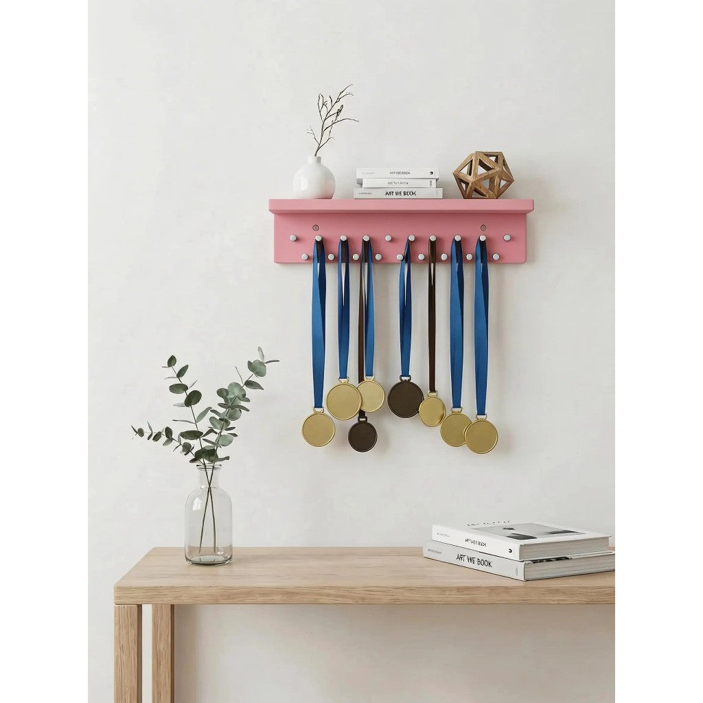 Suporte Organizador Medalhas Troféu 100% MDF Prateleira Parede Minimalista