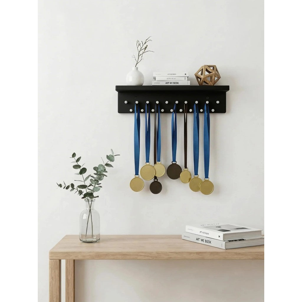 Suporte Organizador Medalhas Troféu 100% MDF Prateleira Parede Minimalista